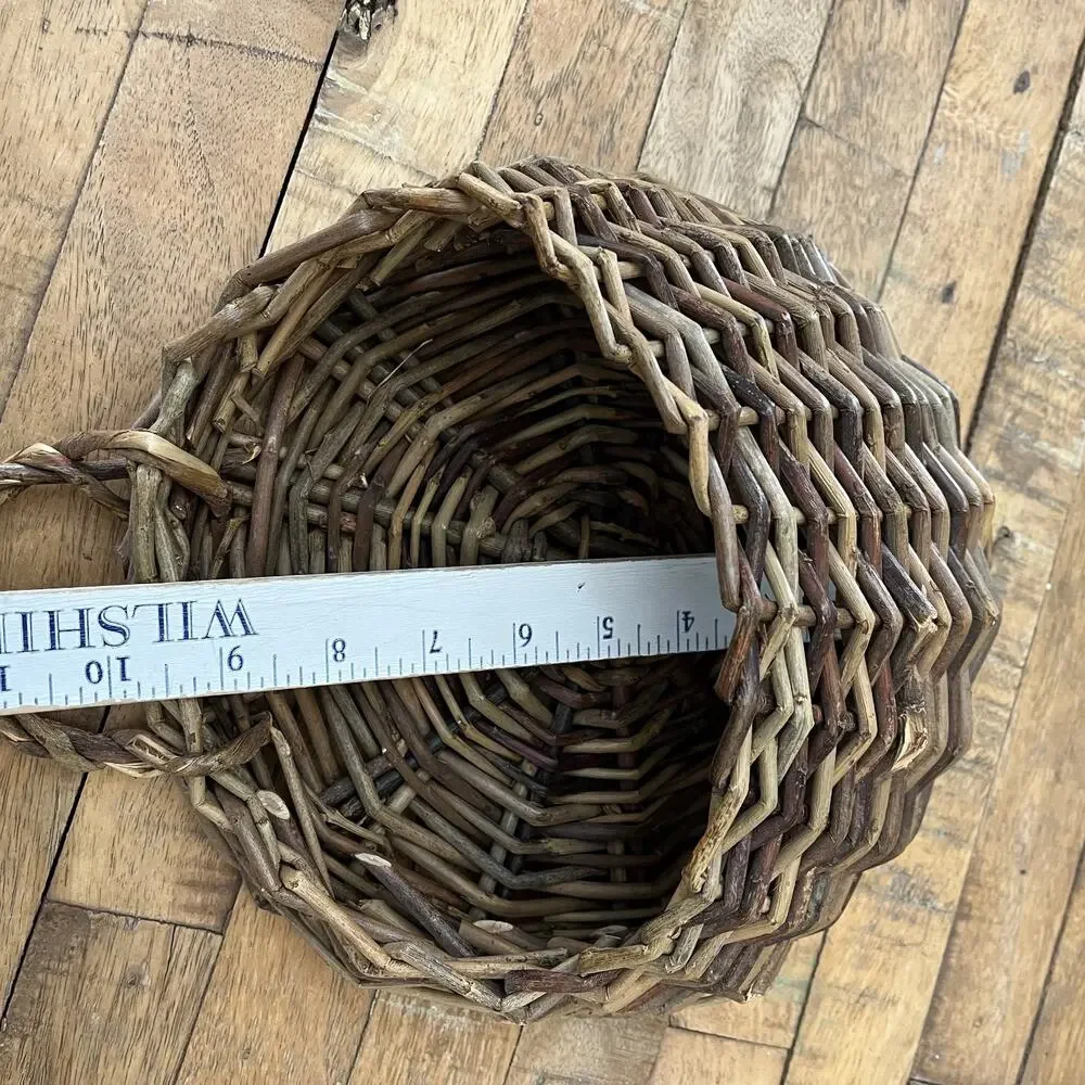 Wall Pocket Wicker Basket 12